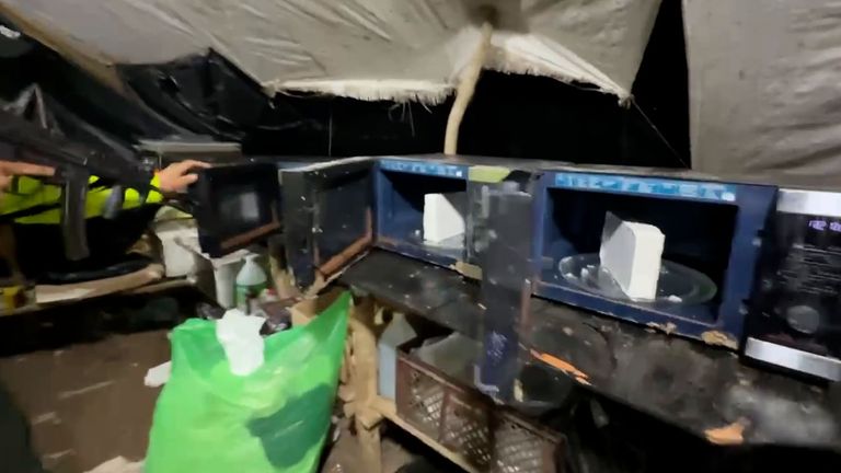 The jungle drugs lab had microwaves with 'bricks' of cocaine inside