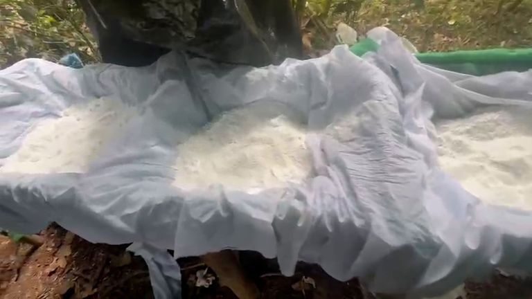 A huge haul of cocaine was left behind