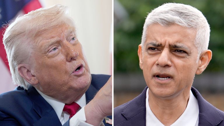 This is merely the latest trading of insults between Donald Trump and Sir Sadiq Khan. Pics: PA