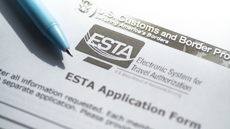 An ESTA application form. Pic: iStock