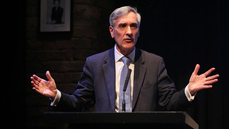 Sir John Redwood MP at the 2019 Conservative Party conference. Pic: PA