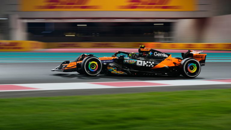McLaren driver Lando Norris during the Formula One Abu Dhabi Grand Prix. Pic: AP