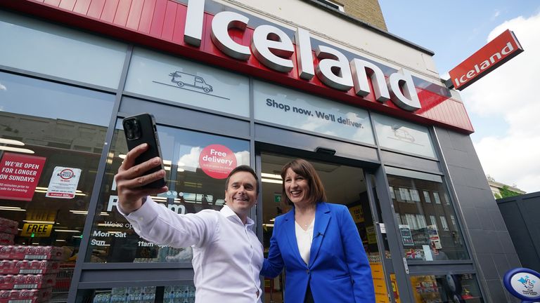 Then-shadow chancellor Rachel Reeves taking a selfie with Richard Walker in 2024. Pic: PA