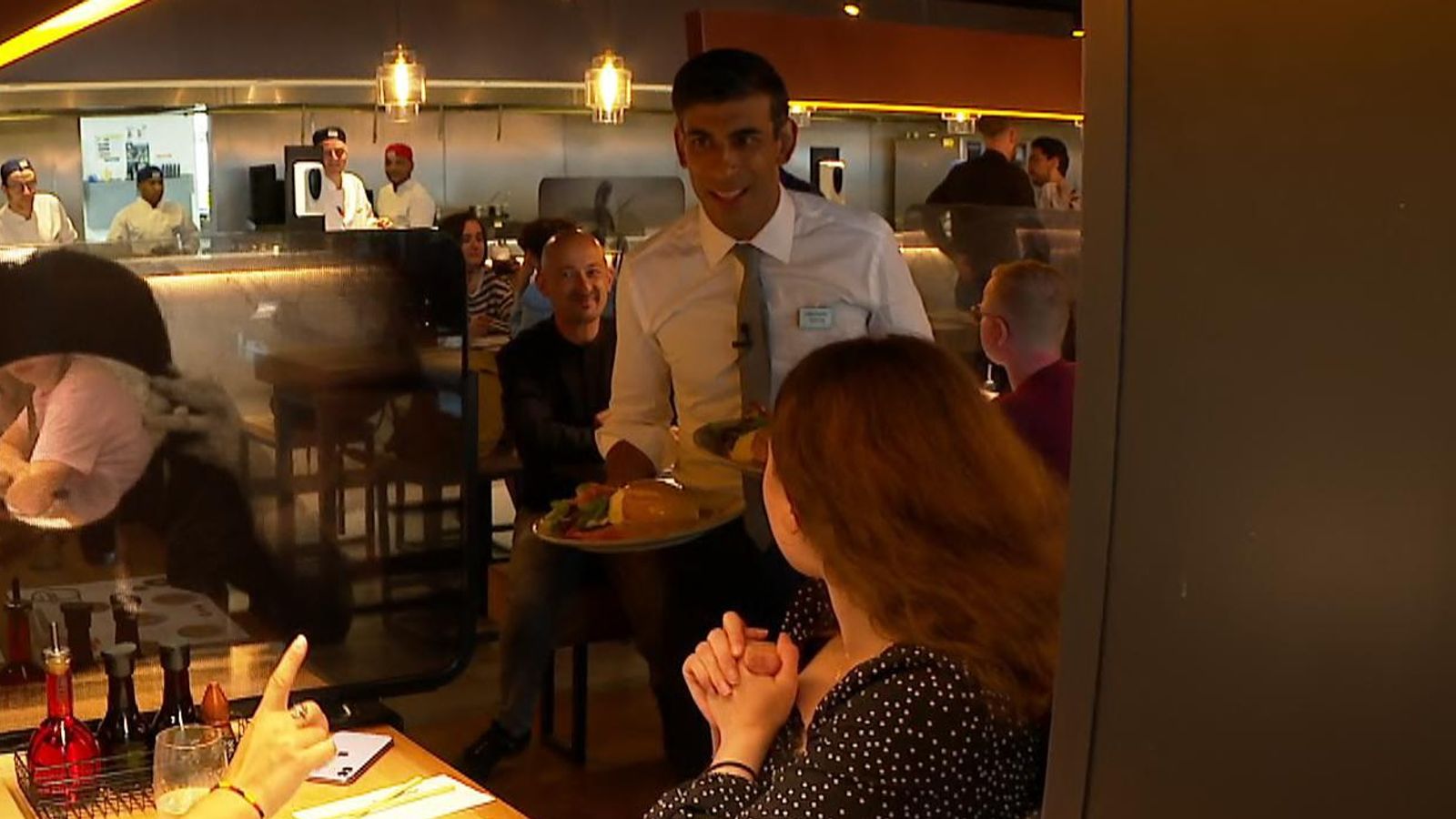Then-chancellor Rishi Sunak serves customers at Wagamama in July 2020 under his Eat Out to Help Out scheme.