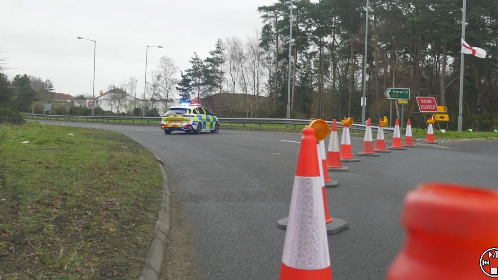 The A11 remains closed