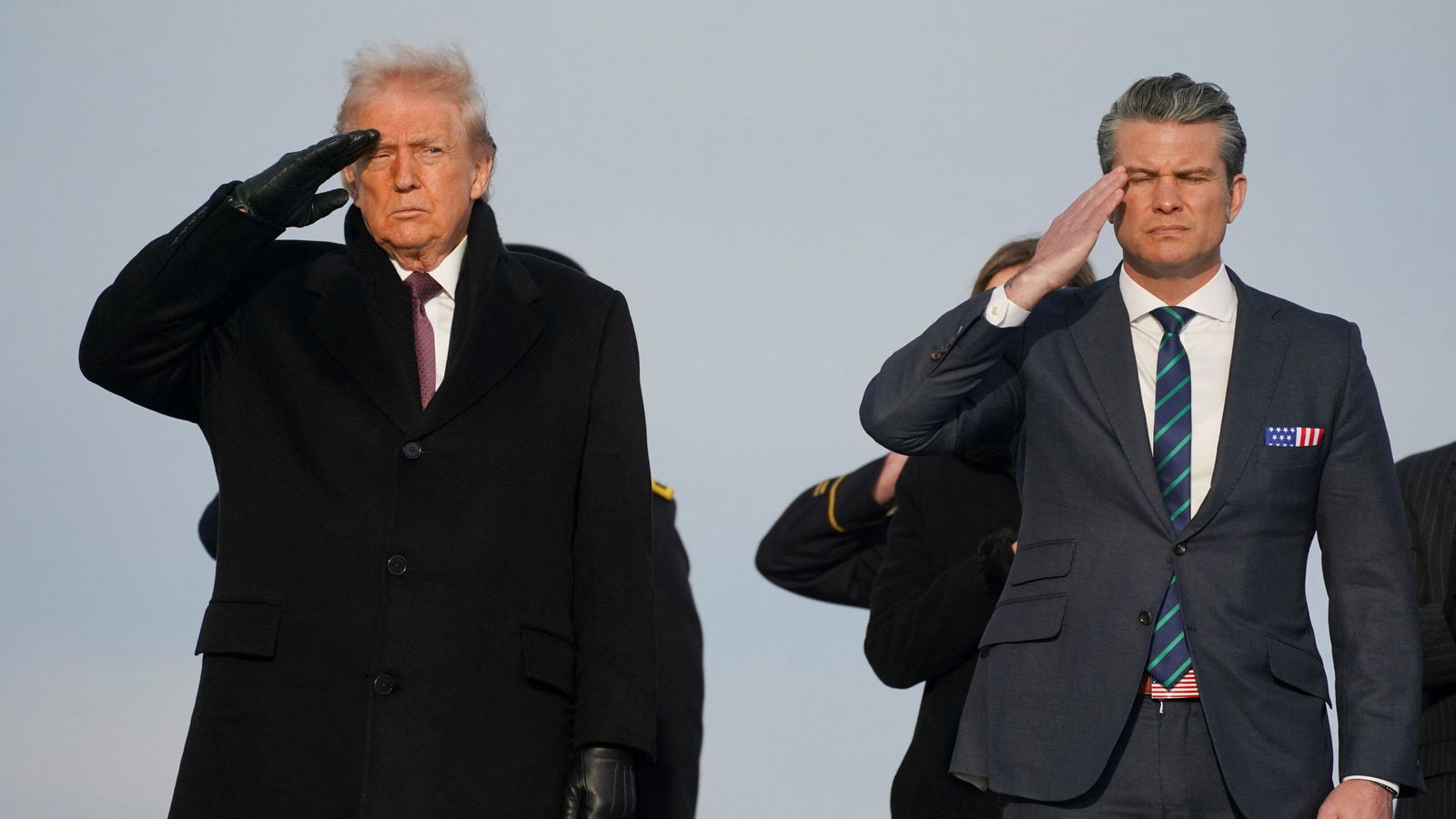 US President Donald Trump and Secretary of Defence Pete Hegseth. Pic: Reuters