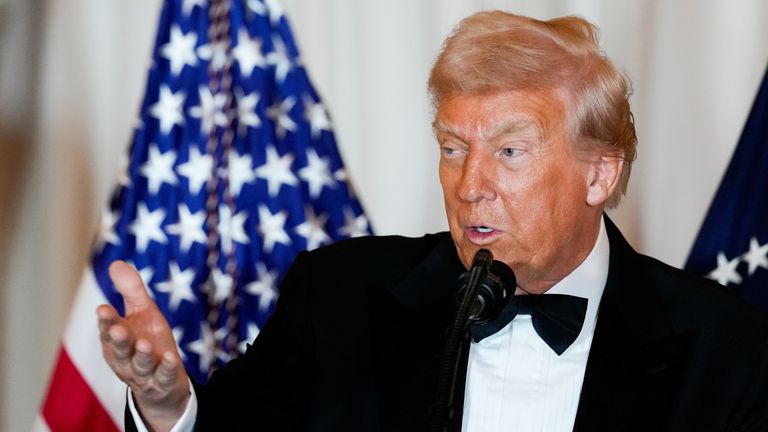 President Donald Trump has been at the centre of several free speech rows. Pic: AP