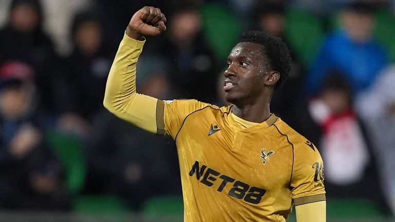 Crystal Palace's Eddie Nketiah scored his side's second goal against Shelbourne