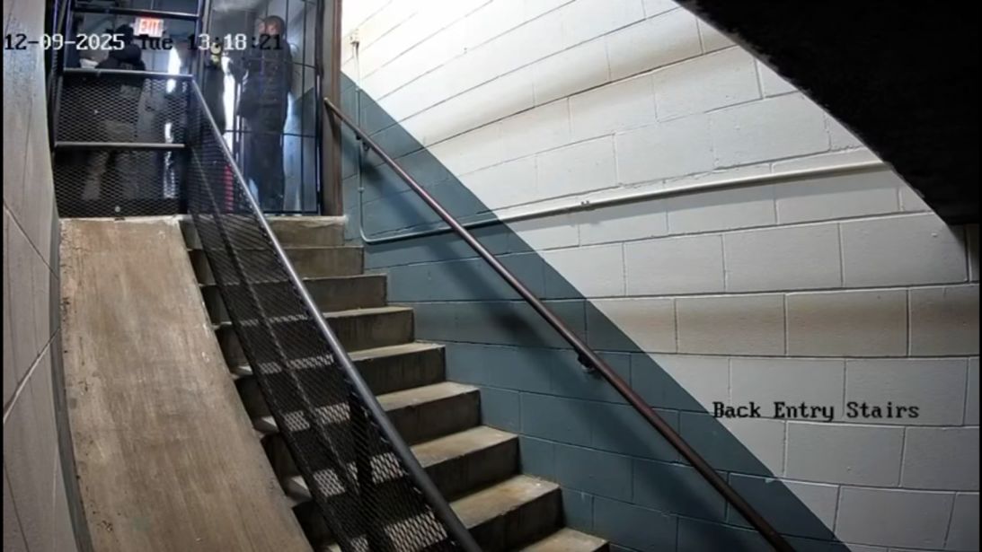 Surveillance video from Sagal Restaurant and Coffee showing when ICE officers detained Mubashir.