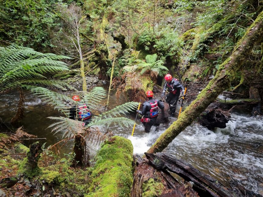 Tasmania Police search for Celine Cremer on July 4, 2025.
