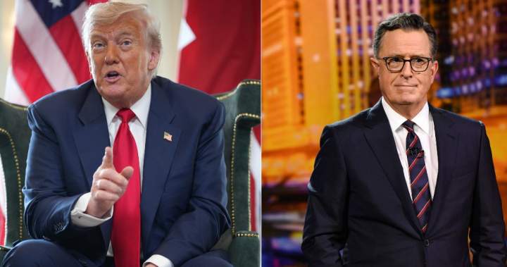 Donald Trump says ‘pathetic trainwreck’ Stephen Colbert should be taken off air - National