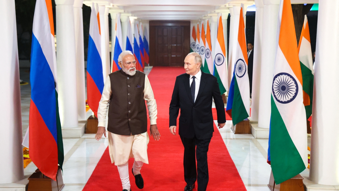 Putin and Modi expand India-Russia economic ties in talks in Delhi : NPR