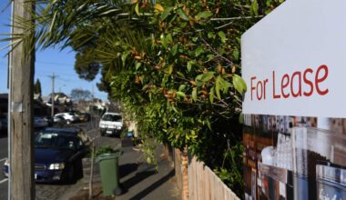 For lease signage outside a house in a residential area.