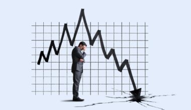 Crashing stock chart.