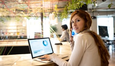 Person analyzing portfolio.