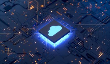 A glowing microchip.