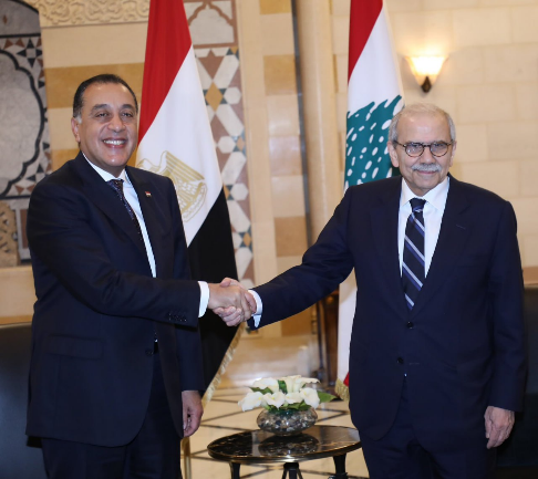 The prime ministers of Lebanon (right)and Egypt (Lebanese National News Agency, December 19, 2025)