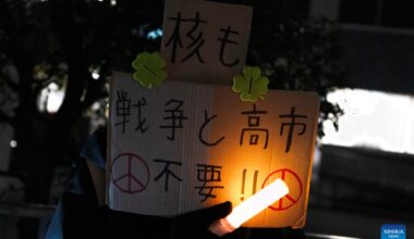 Japanese citizens protest against Takaichi's erroneous remarks on Taiwan-Xinhua