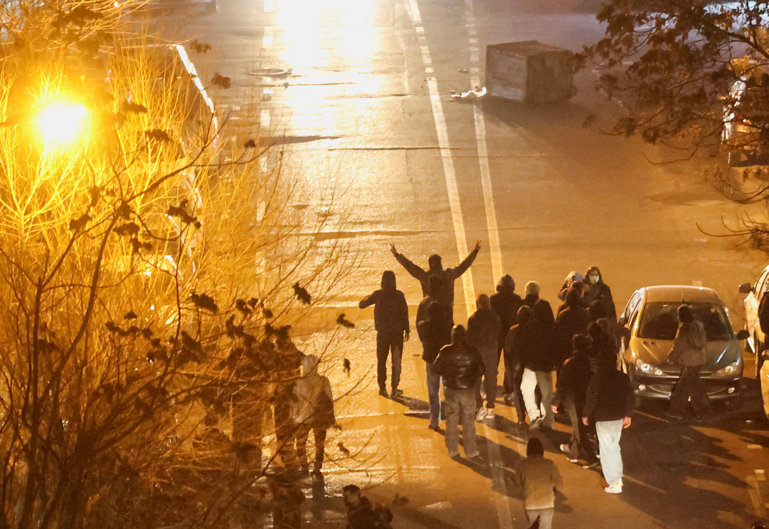 Demonstrators protest over the collapse of currency's value in Tehran, Iran.