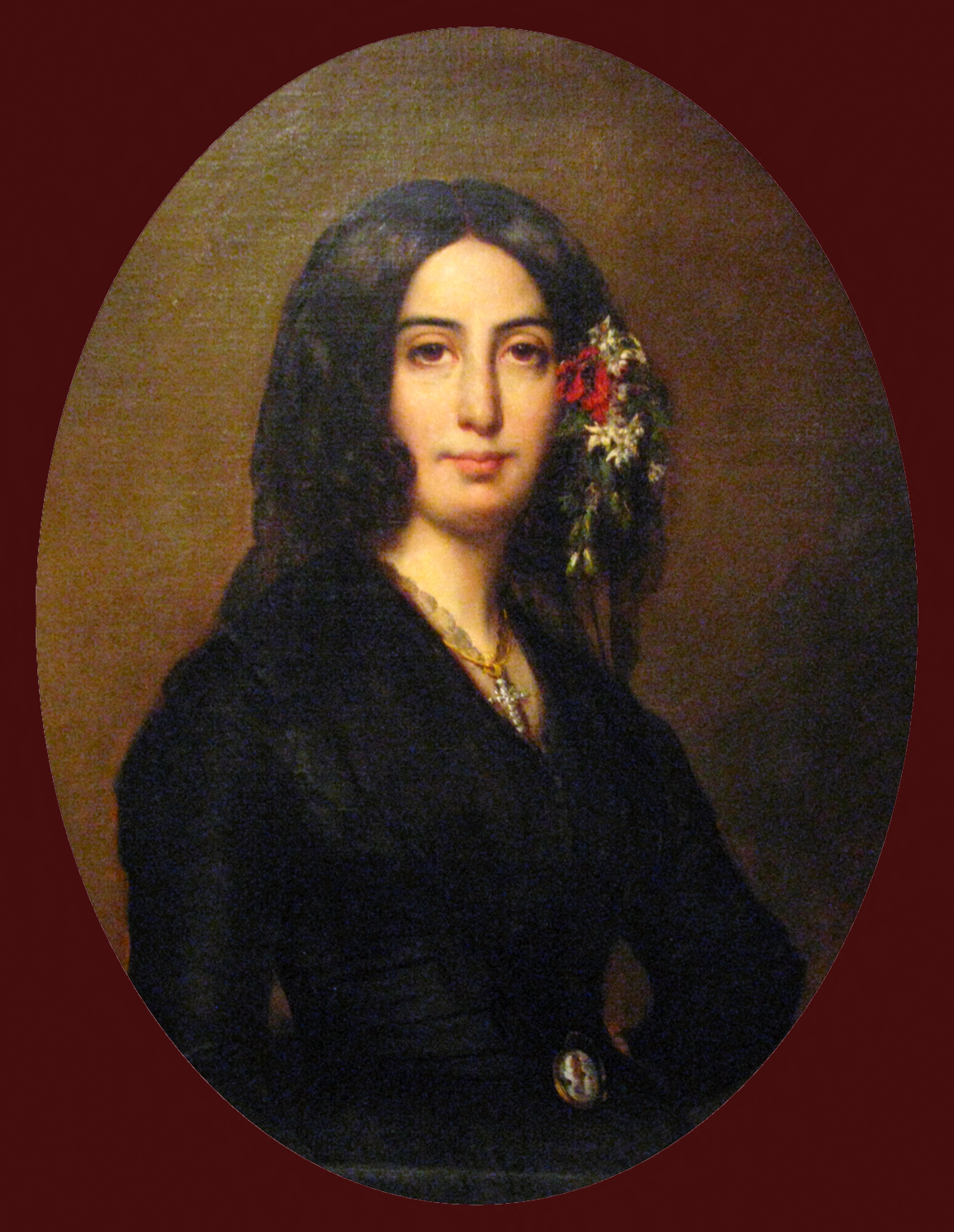 Portrait of George Sand by Auguste Charpentier.