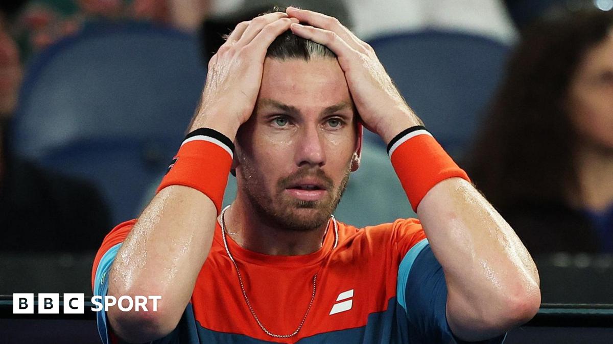 Cameron Norrie reacts during his match against Alexander Zverev