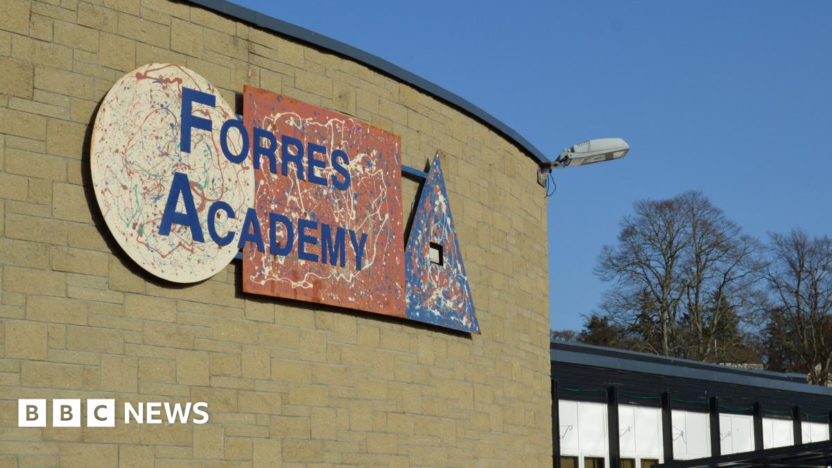 Forres Academy, which is to be replaced by a new school built on nearby playing fields.