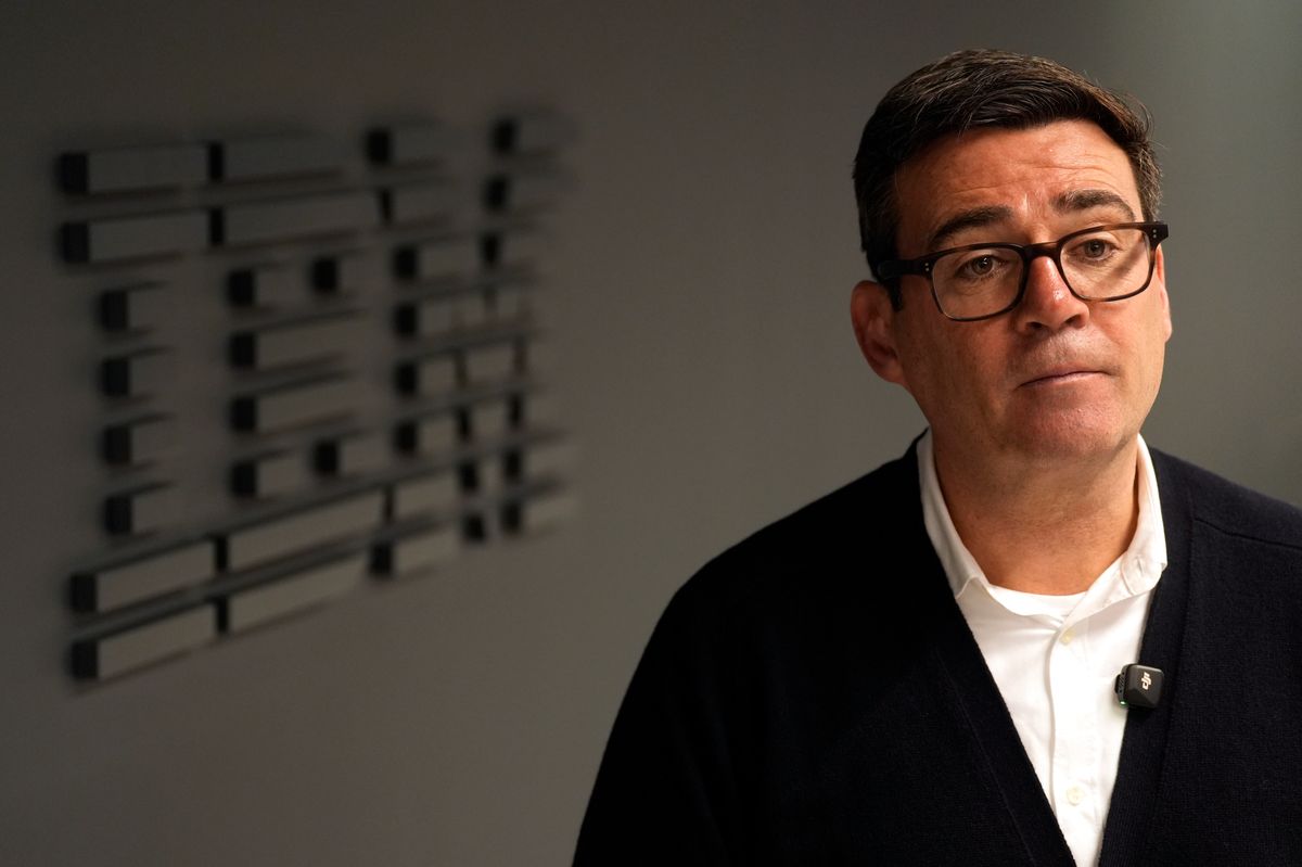 Mayor of Greater Manchester Andy Burnham during a visit to IBM in Manchester, to announce a milestone for technical education across the city region