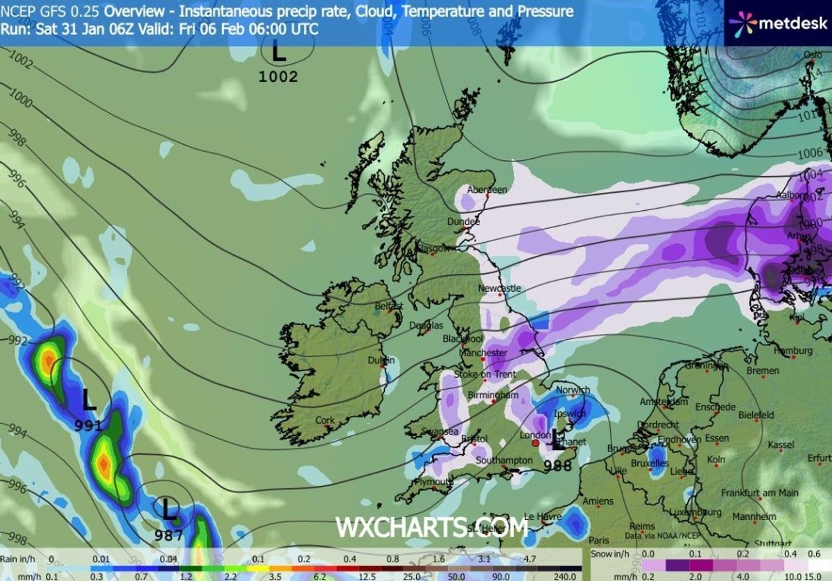 UK weather map
