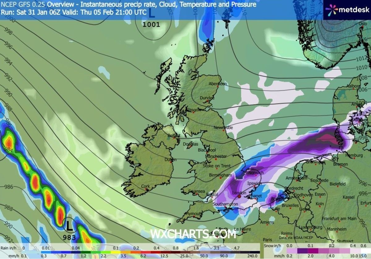 UK weather map