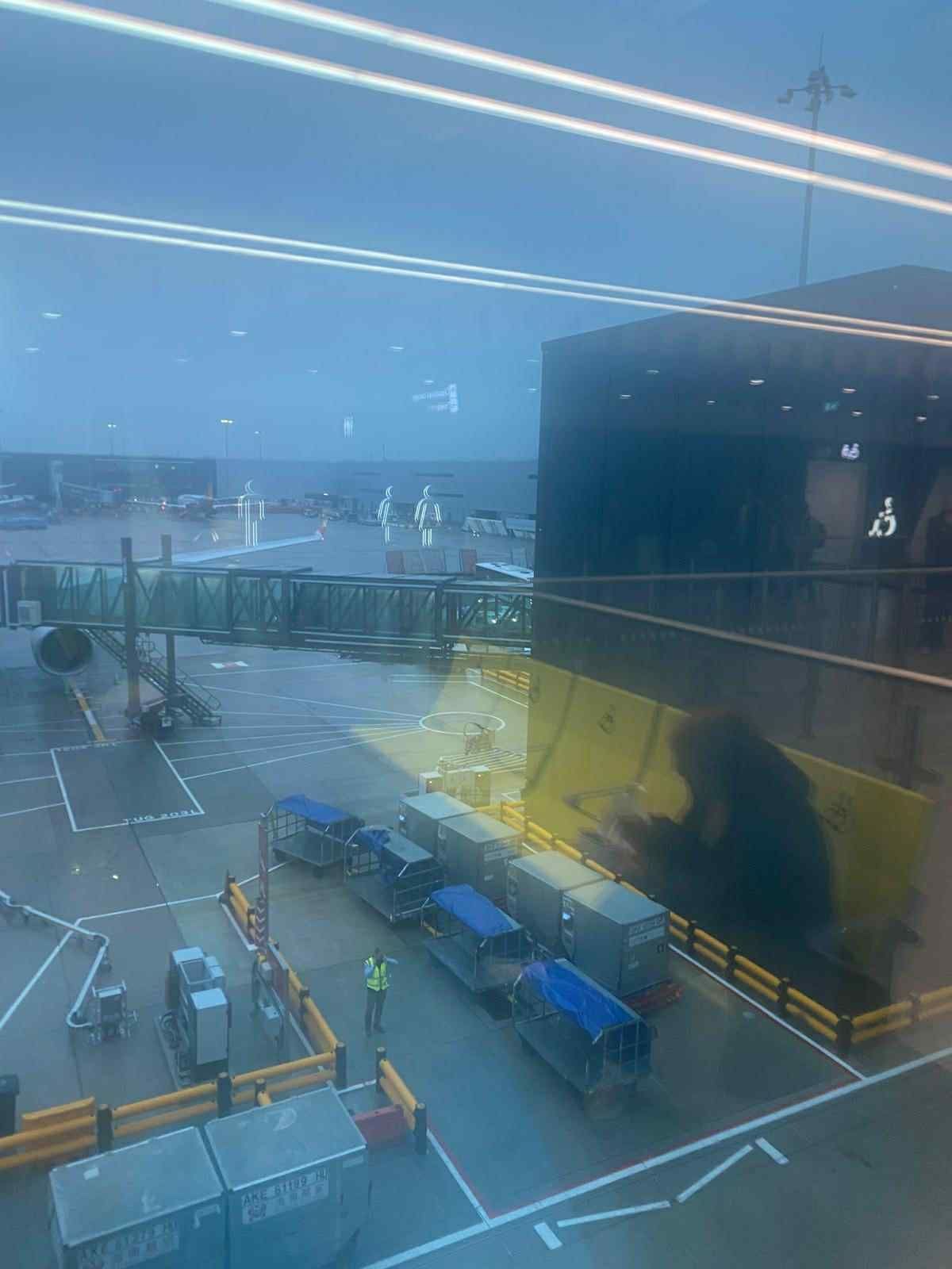 The plane, and the passengers' luggage, took off without them