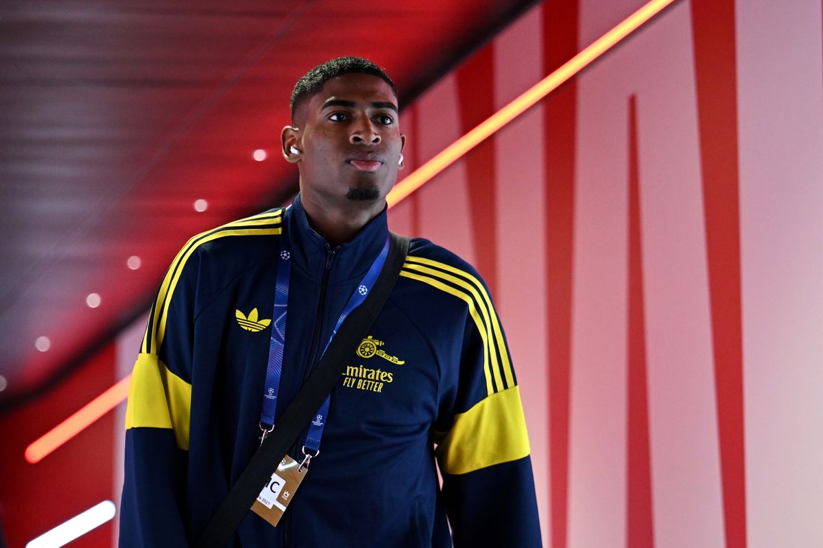 Cristhian Mosquera of Arsenal looks on