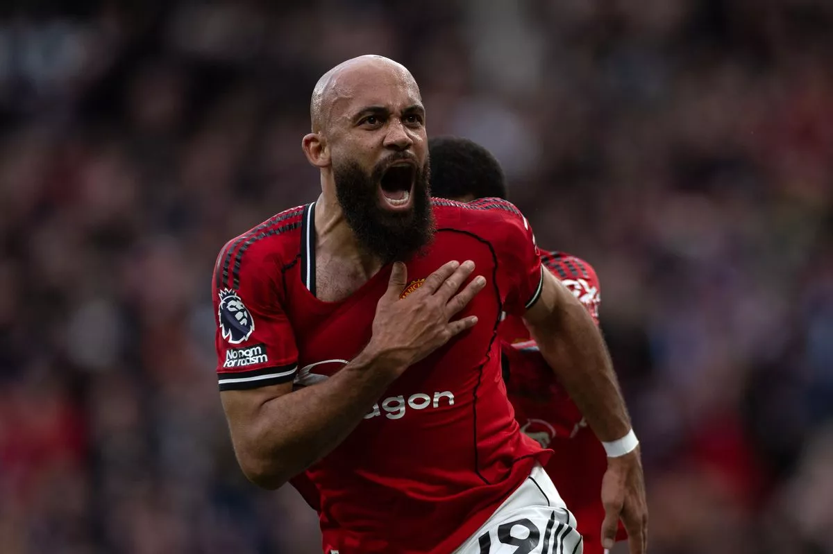 Bryan Mbeumo celebrates against Manchester City