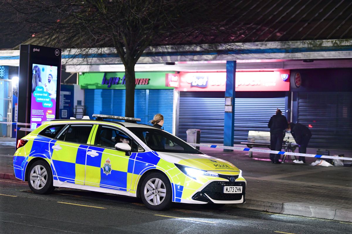 Police cordon at Bootle Strand.