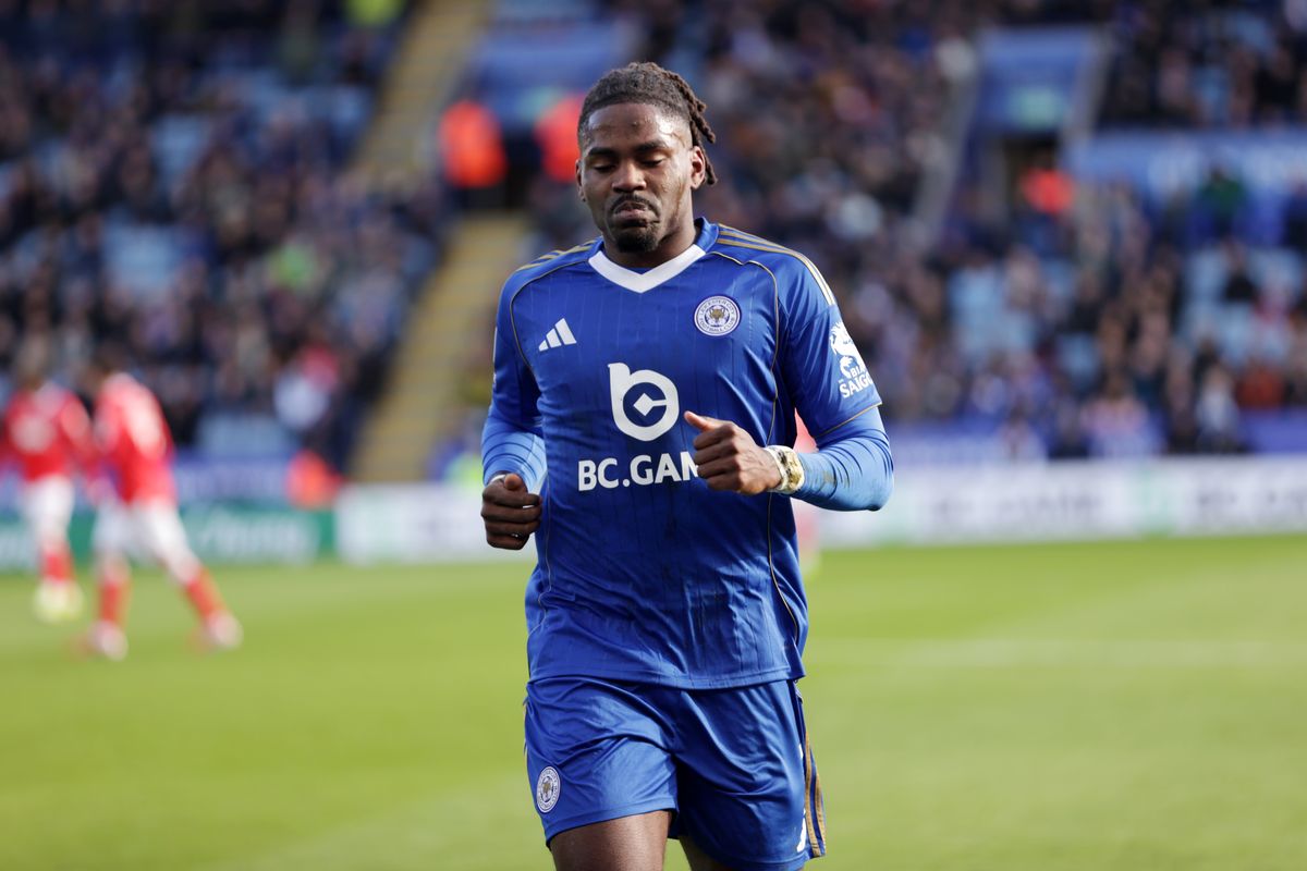 Caleb Okoli of Leicester City during the Sky Bet Championship match between Leicester City and Charlton Athletic at King Power Stadium