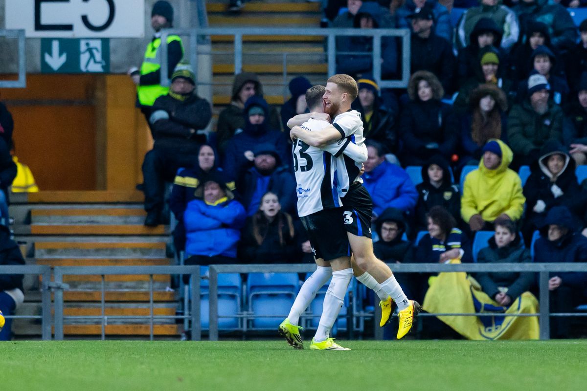 Marvin Ducksch of Birmingham City celebrates scoring during the Sky Bet Championship match between Oxford United and Birmingham City at Kassam Stadium