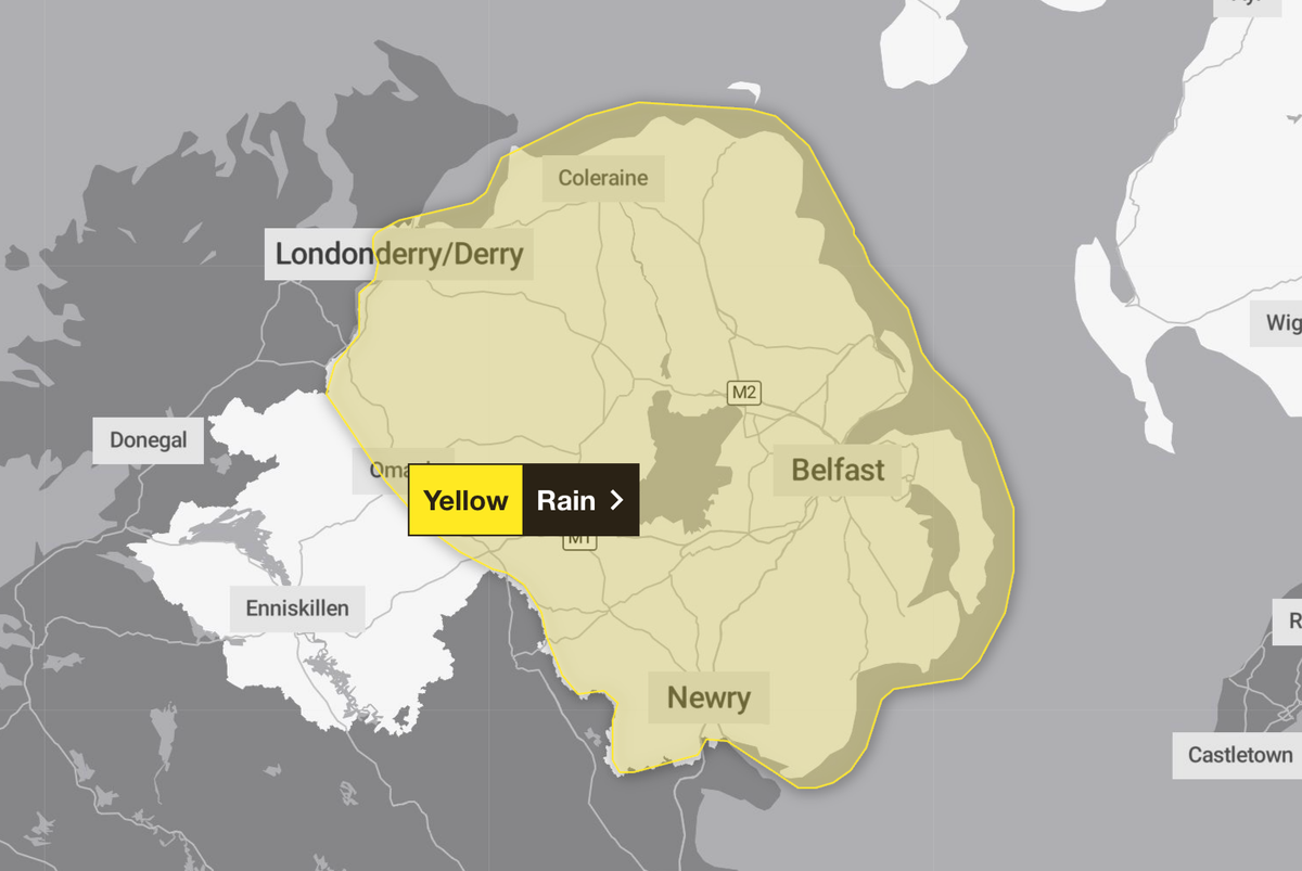 The Met office has issued a weather alert for rain on Thursday
