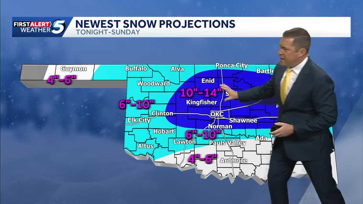Timeline and outlook for snow and ice