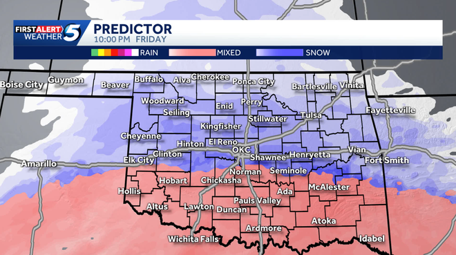 Oklahoma Winter Storm and Snow Timeline oklahoma winter weather projected snow totals