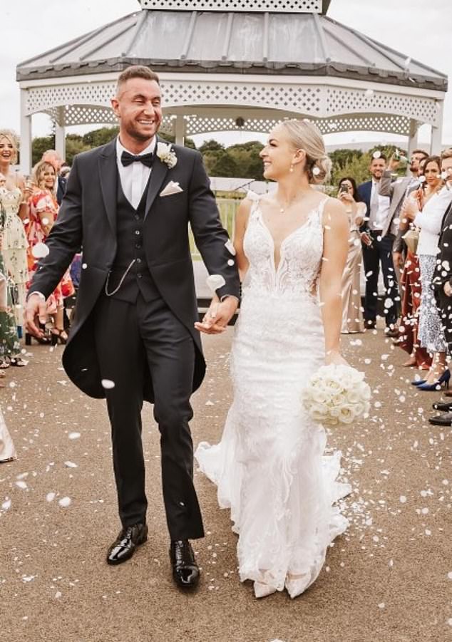 Abigail's death came a year on from her wedding to Sam (seen above) on August 17, 2024, at the Crow Wood Hotel and Spa resort in Burnley, Lancashire