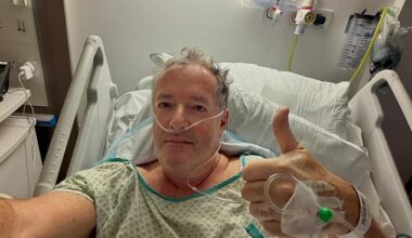 Piers Morgan has revealed he has been rushed to hospital after breaking his hip in a painful fall