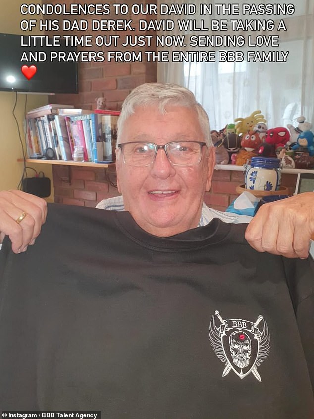When Derek passed away earlier this month, a statement shared by BBB Talent Agency said David would 'be taking some time away'