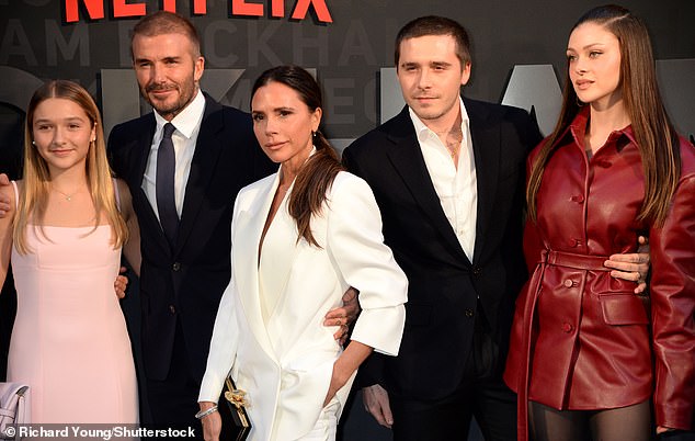 Nicola joins the Beckhams for a red carpet outing in 2023