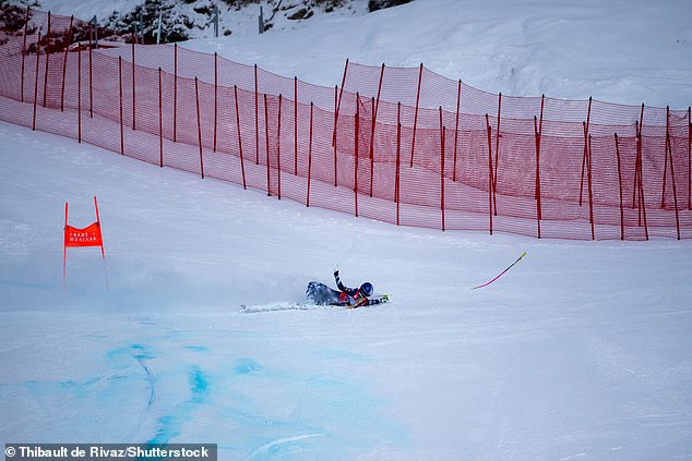 Vonn's crash pictured from afar in a moment that could ruin her latest Olympic dream