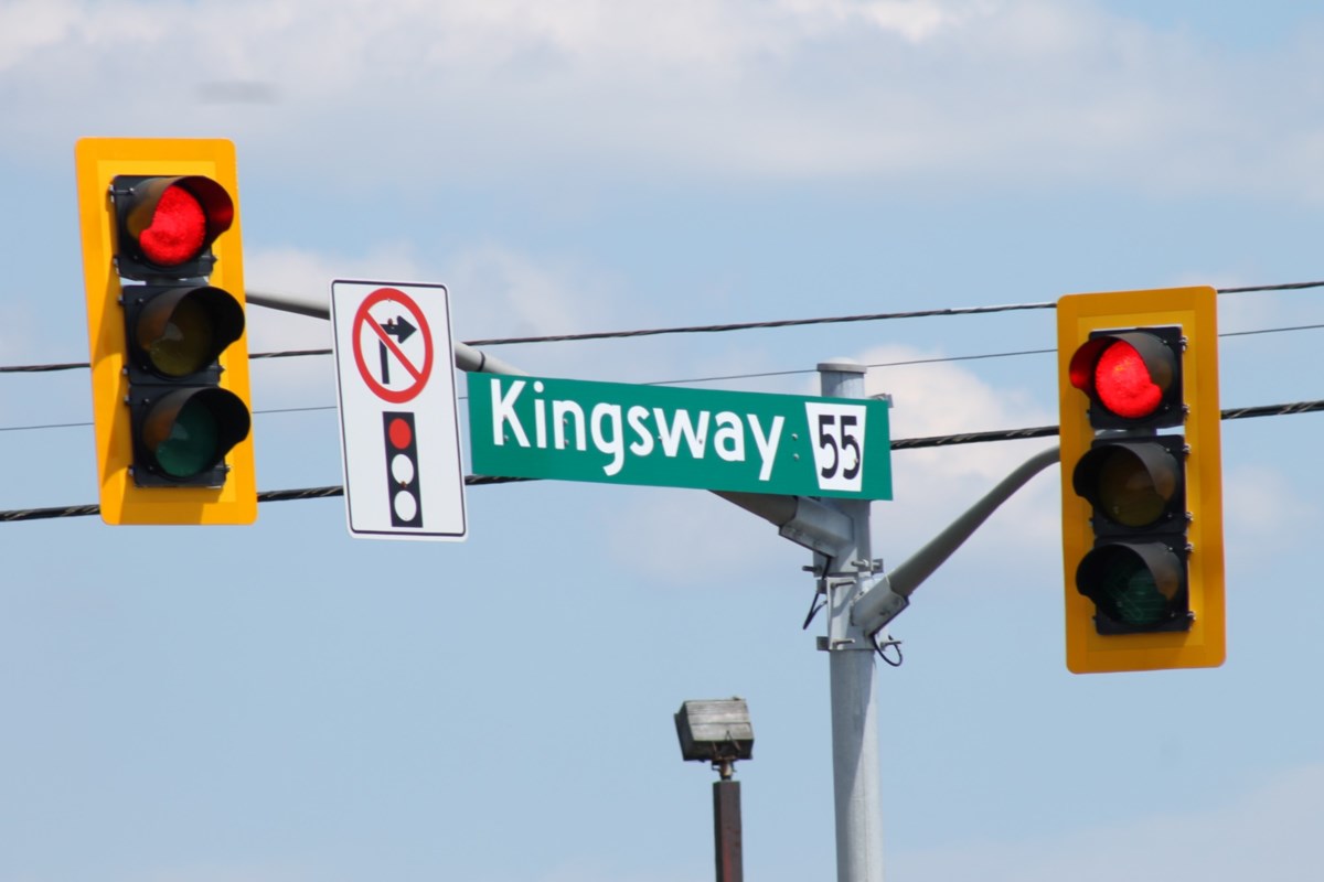 Watermain break slowing traffic on The Kingsway today