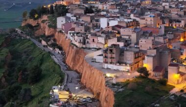 A Landslide Takes a Town's Edge With It