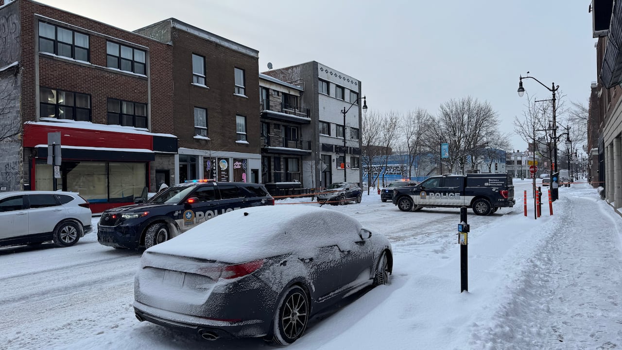 police vehicles parked in street 
