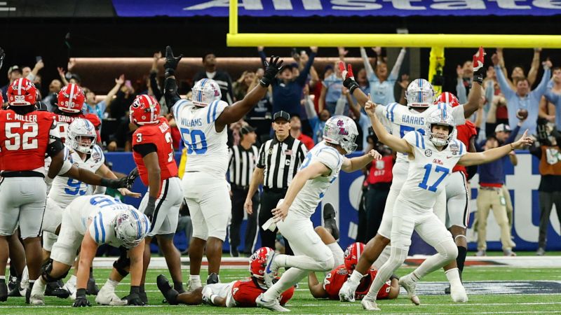Trinidad Chambliss and Lucas Carneiro lift Ole Miss past Georgia in Sugar Bowl and into College Football Playoff semifinals