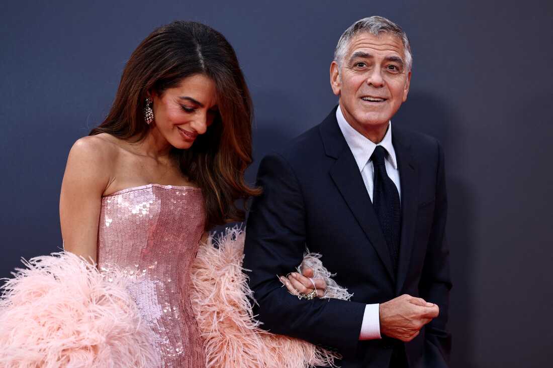George and Amal Clooney pictured on a London red carpet in October.