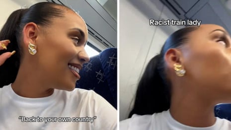 Courtney’s TikTok showing part of the train encounter – video