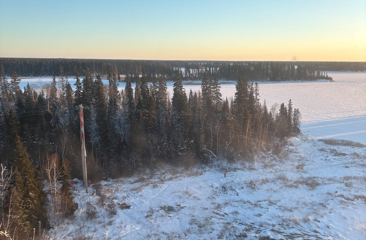 An ariel photo of a fire line